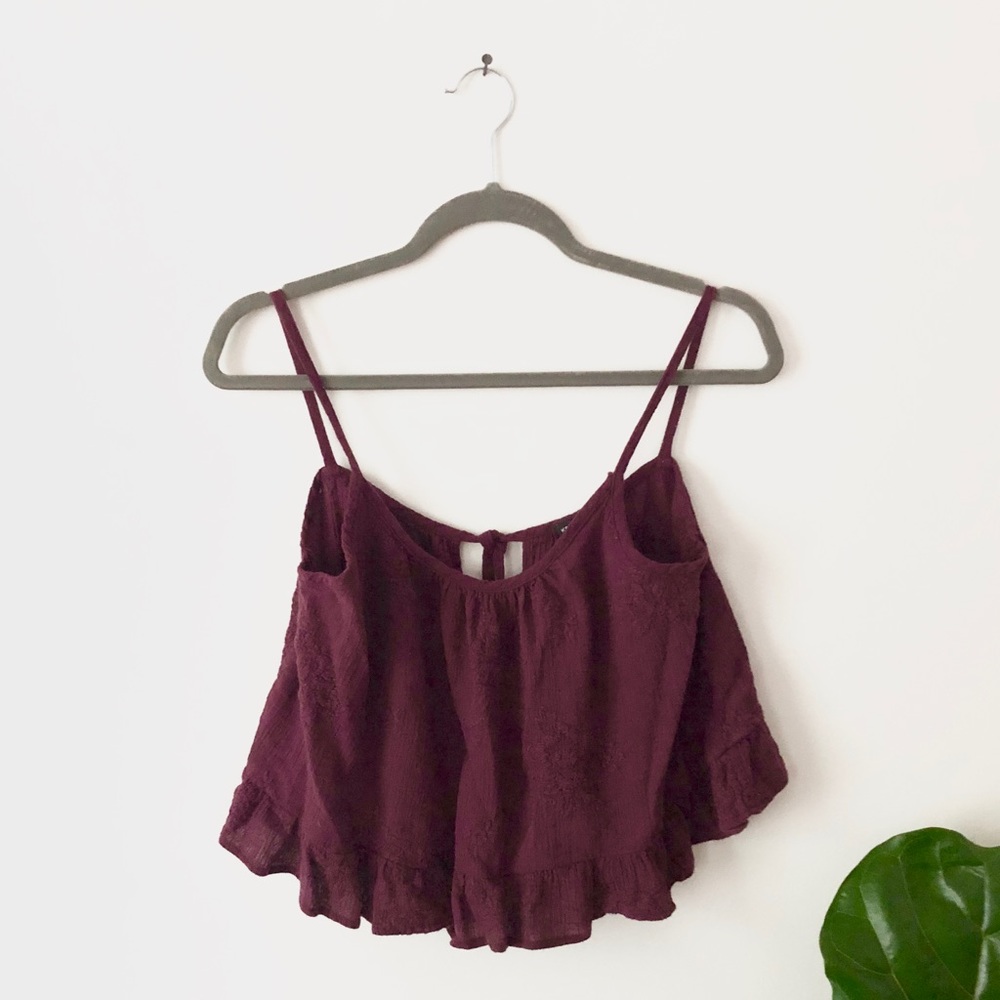 Kendall & Kylie maroon detail top -American Eagle
